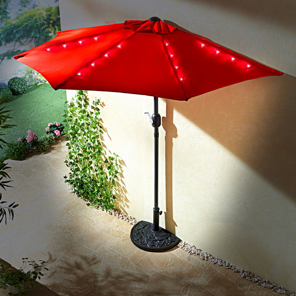 Solar-Sonnenschirm halbrund, rot, Artikelnummer: 2624200