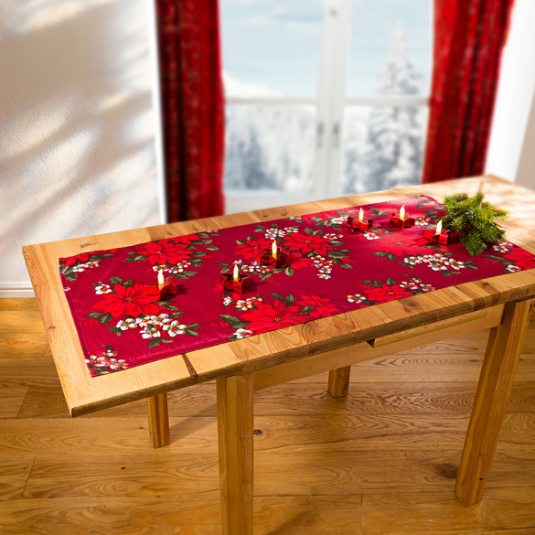 Tischläufer "Christstern" rot, 40x90 cm