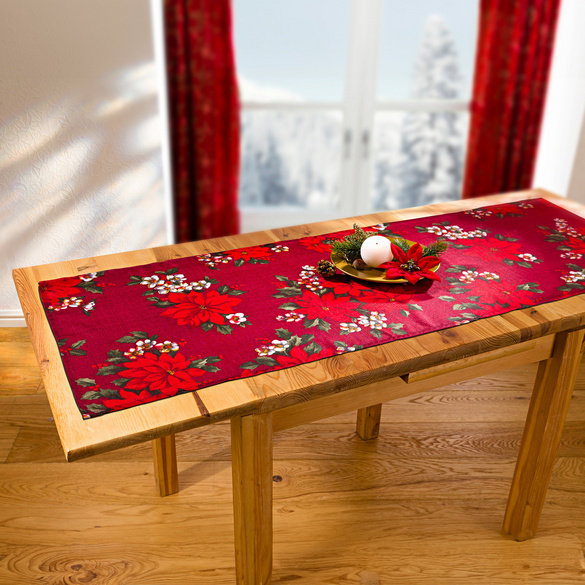 Tischläufer "Christstern" rot, 40x90 cm