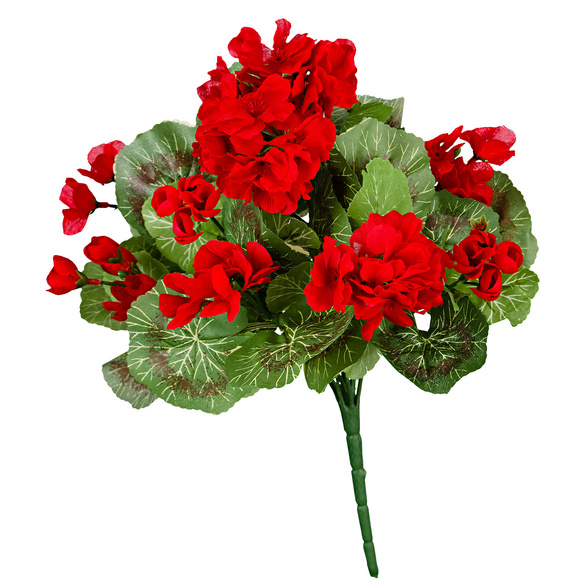 Kunstblume rot Geranien-Bouquet | 3PAGEN