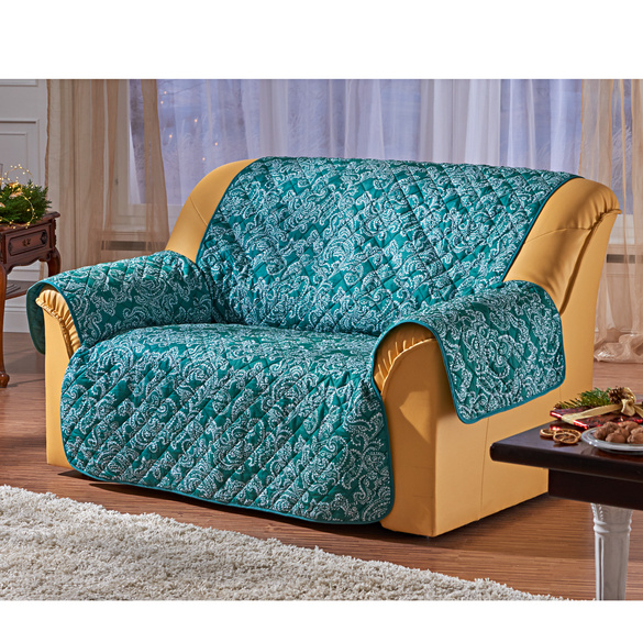 Sofaüberwurf 2-Sitzer grün, 188 x 225 cm
