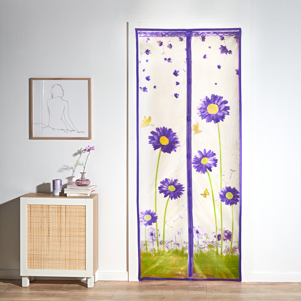 Insektenvorhang für Balkontür mit Magnet "Gerbera", 100 x 220cm