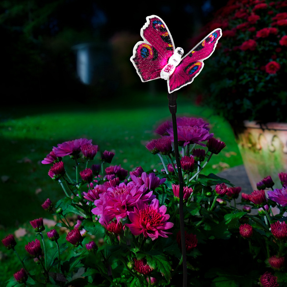 Solarstecker "Schmetterling" rosa