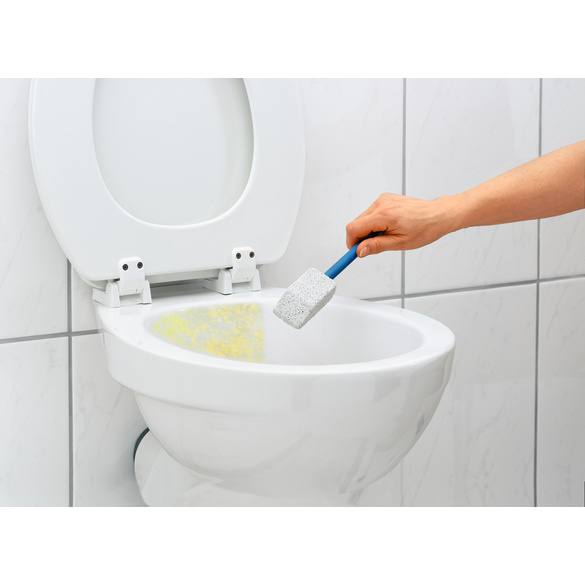 Fannty 2Pcs Toilettenbürsten natürliche Bimsstein-Reinigungsbürste mit langem Griff