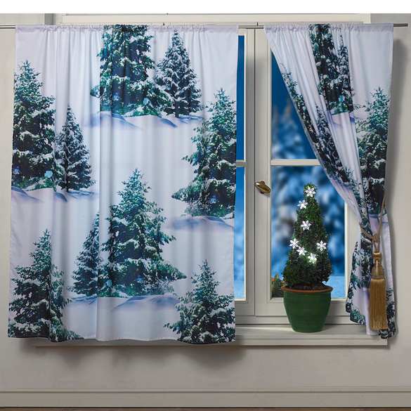 Vorhang "Winterbaum", 140 x 140 cm
