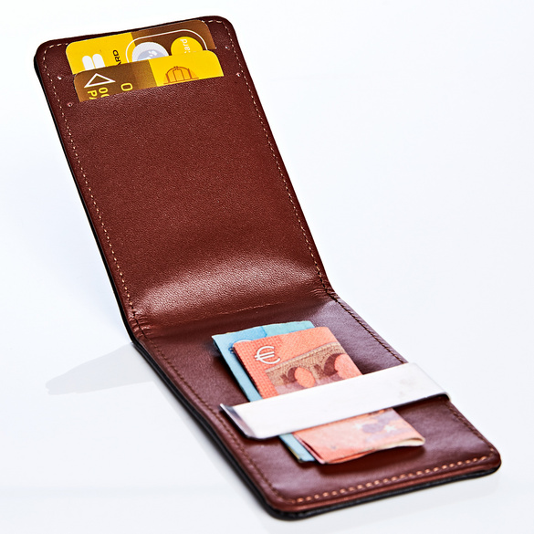 Kreditkarten-Etui mit Geldklammer, RFID