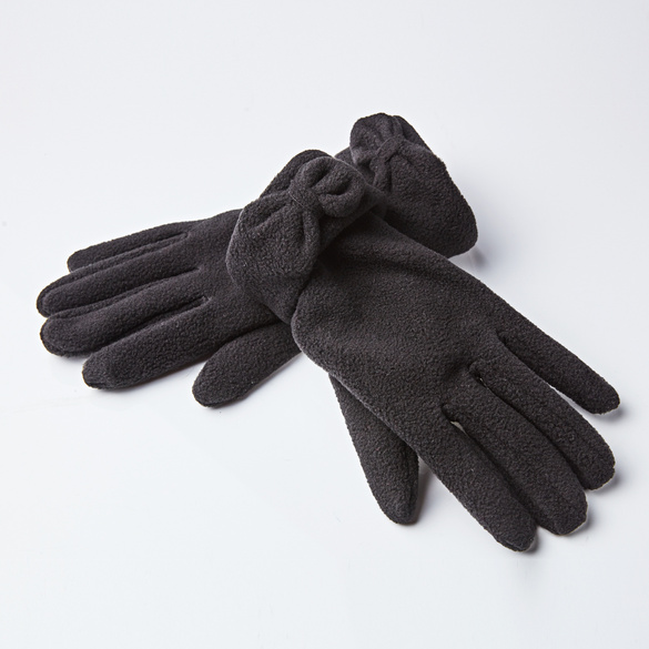 Handschuhe mit Schleife schwarz