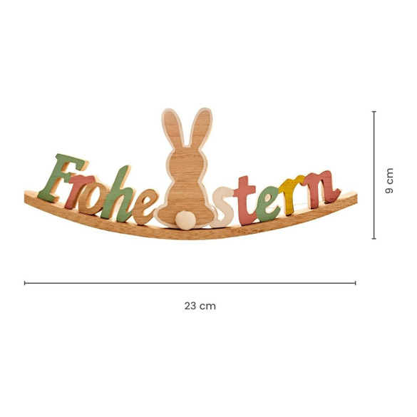Deko Aufsteller mit Schriftzug "Frohe Ostern"