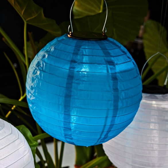 Solar-Lampion blau
