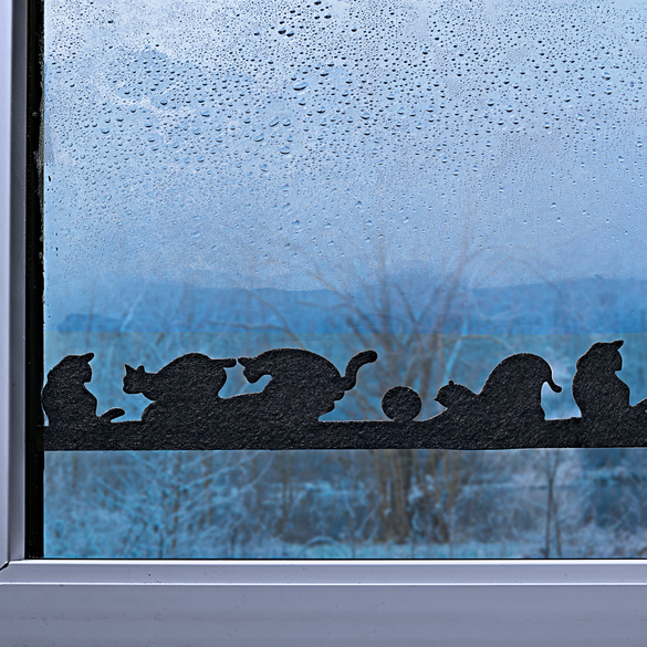 Kondenswasser-Absorbierer für Fenster "Katzen", 4er-Set