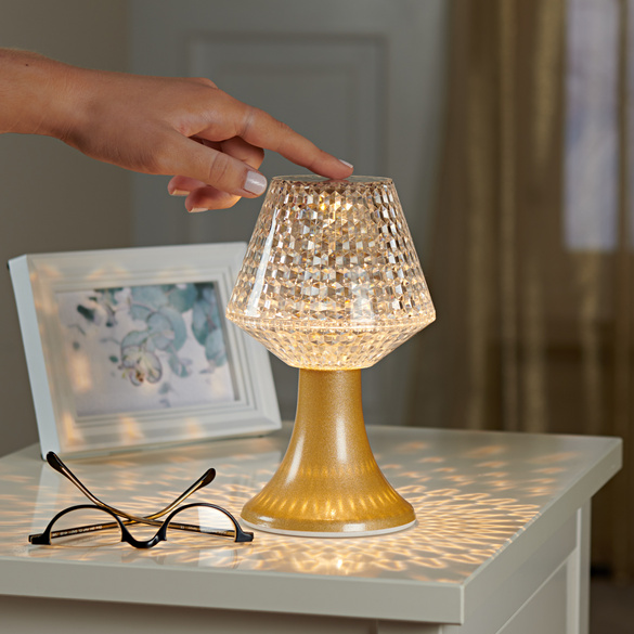 Touch-Lampe "Kristall" goldfarben