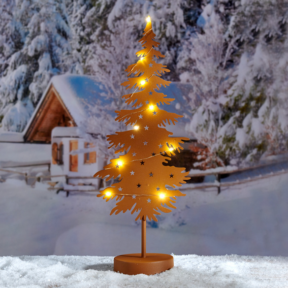 LED-Metalltanne Weihnachten, 18 x 8 x 47 cm