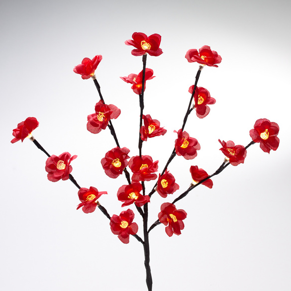 LED-Blütenzweig "Blumen" rot