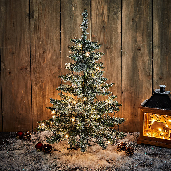 Künstlicher Weihnachtsbaum mit LED-Lichterkette, 75 cm