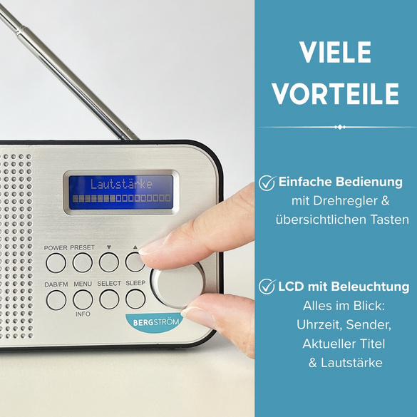 Tragbares Digital-Radio DAB Bergström