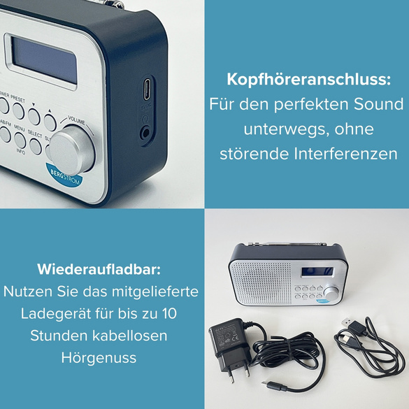 Tragbares Digital-Radio DAB Bergström