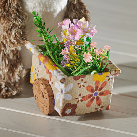 Osterdeko Hase mit Schubkarre "Strubbel" Eldo