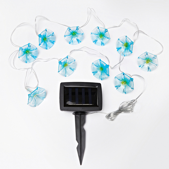 Solar-Lichterkette "Windenblüten" blau Gainsborough