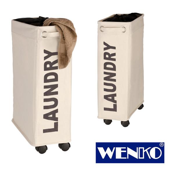 WENKO Wäschesammler Corno Beige, Wäschekorb, 43 l