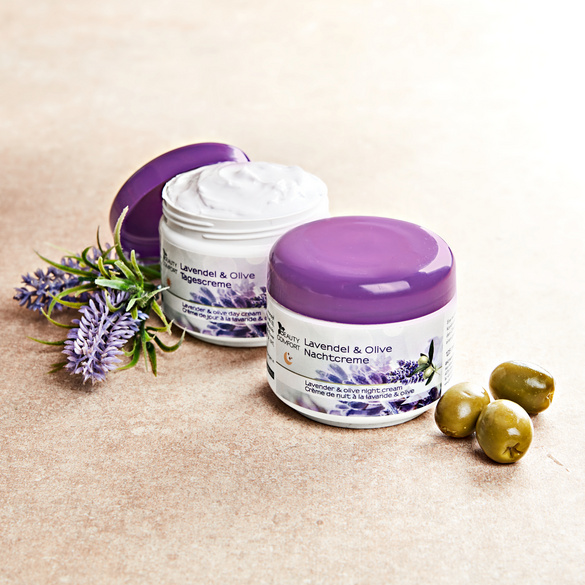 Lavendel & Olive Tages-und Nachtcreme, 2er-Set