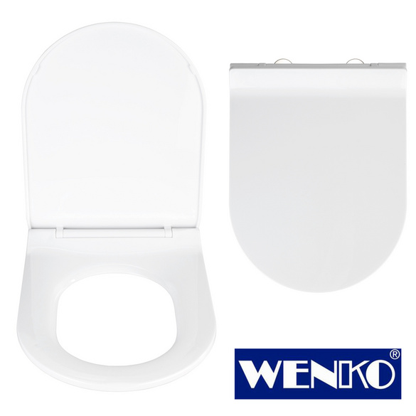 WENKO Premium WC-Sitz Habos, Thermoplast weiß, mit Absenkautomatik