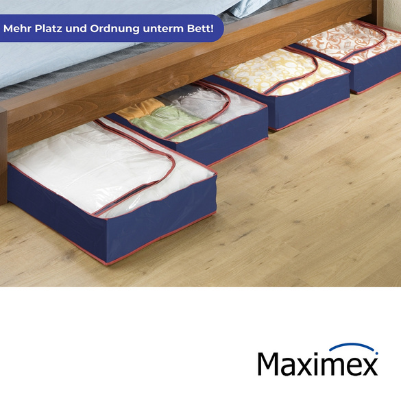 Maximex Unterbett-Kommode Blau-Rot 4er Set