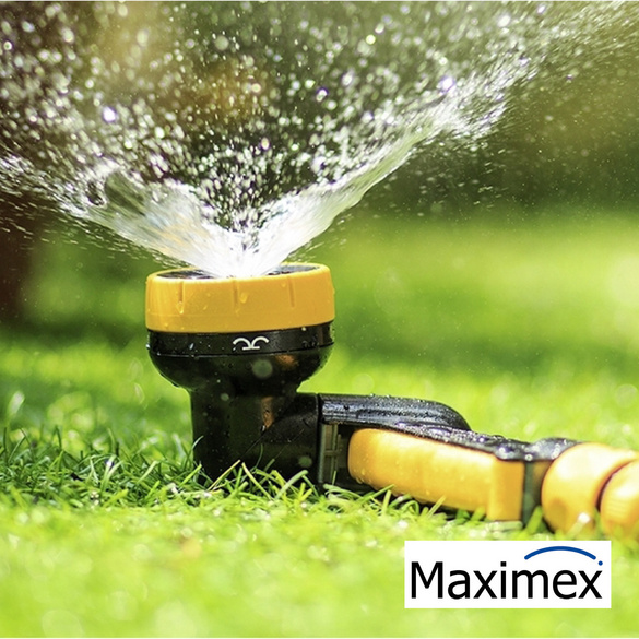 Maximex Multi-Gartenbrause und-Sprinkler, Gartenbewässerung mit 4 Brausestrahl-Arten