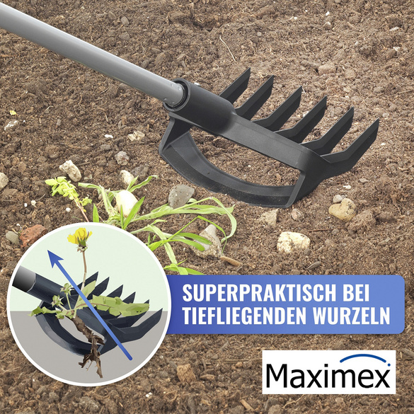 Maximex Gartenhacke und Kultivator 2in1, rückenschonend Arbeiten