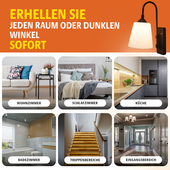 Wandlampe kabellos mit Fernbedienung Eldo