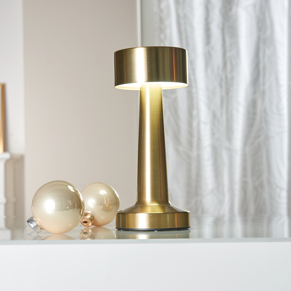 Tischlampe Designer-Stil goldfarben Eldo