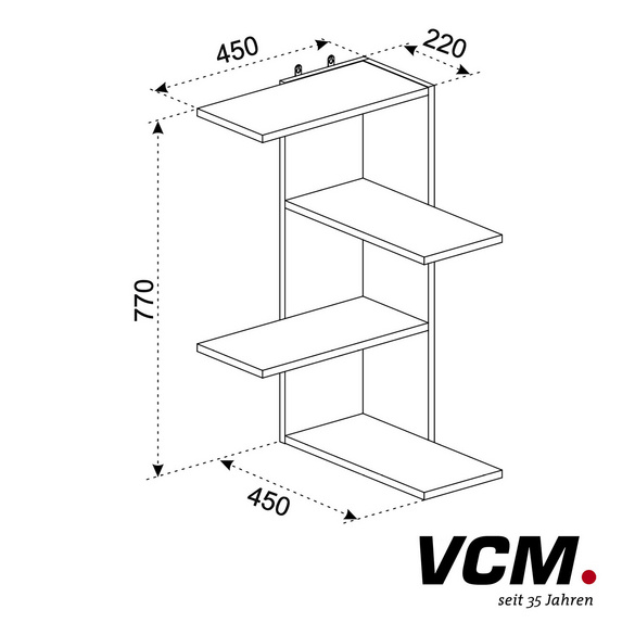 VCM Eckregal "Balos" schwarz
