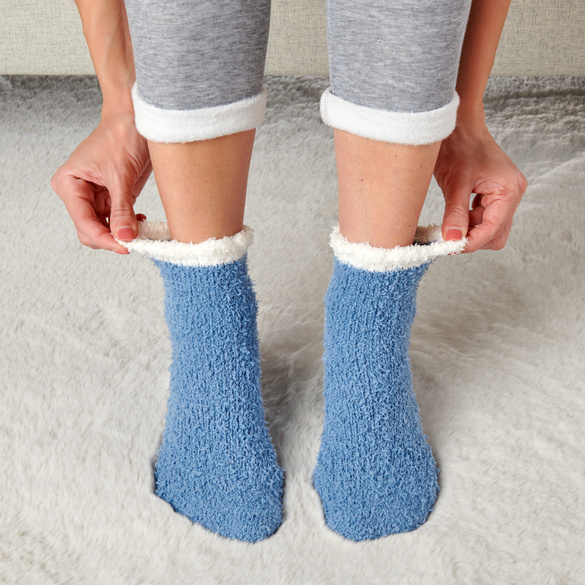 Stopper-Socken grau-weiß-blau 3er-Set