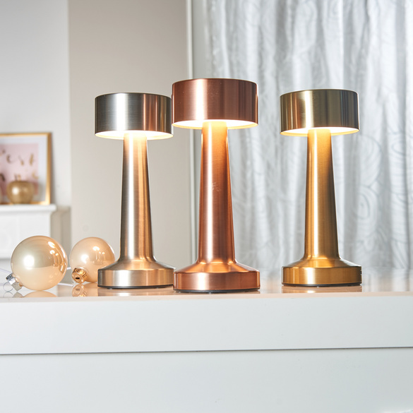 Tischlampe Designer-Stil goldfarben Eldo