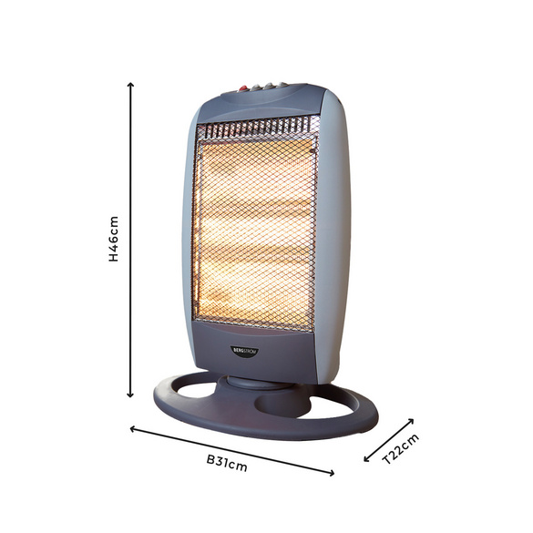 Halogen-Heizstrahler mit 3 Heizstufen Bergström