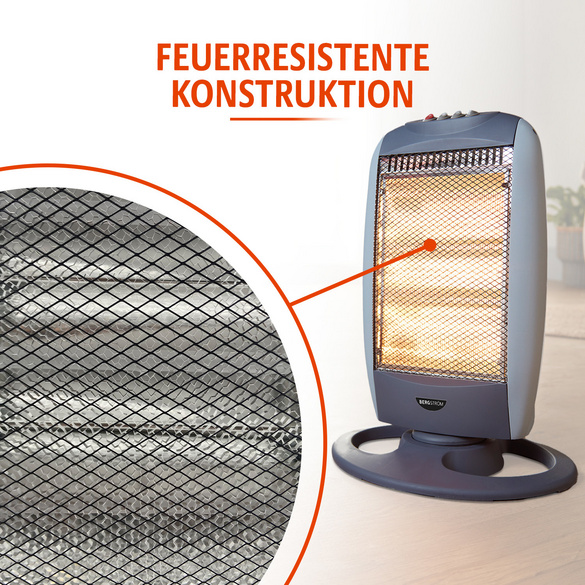 Halogen-Heizstrahler mit 3 Heizstufen Bergström