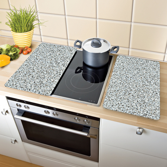 Herd-Abdeckplatten "Granit" Basilico, 2er-Set