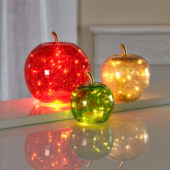 LED-Apfel goldfarben Ø 12 cm Eldo