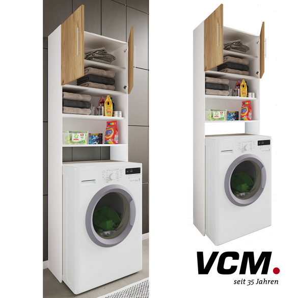 VCM Waschmaschinenüberbau "Jutas" Weiß