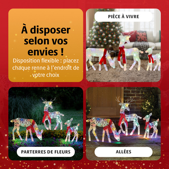 LED-Rentierfamilie 3-tlg.