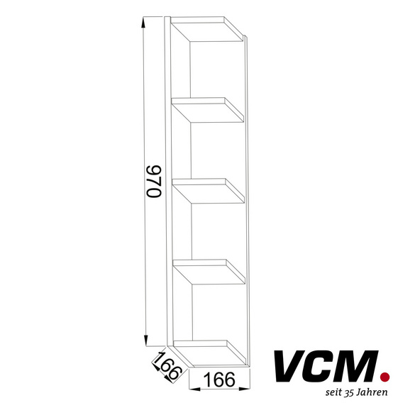 VCM Regal "Honsa-Stand" Schwarz