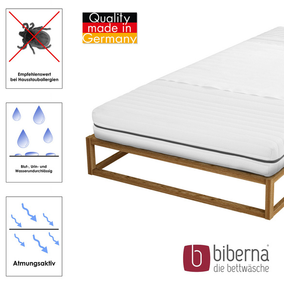 biberna Sleep & Protect Stecklaken  weiß, 75x90 cm