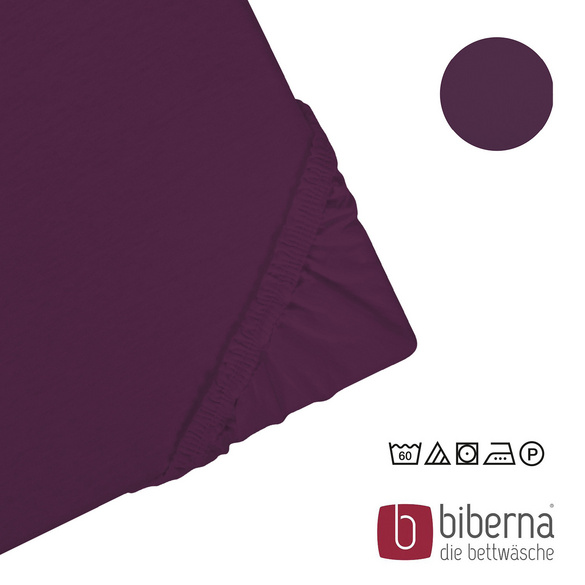 Castell Jersey-Stretch-Spannbetttuch dunkel violett, 1x 90-100 x 190-200 cm