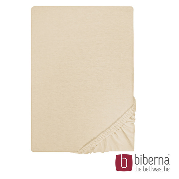 biberna Castell Jersey-Stretch-Spannbetttuch kitt, 1x 140x200 cm - 160x200 cm