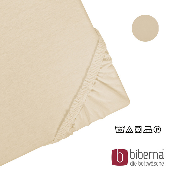 biberna Castell Jersey-Stretch-Spannbetttuch kitt, 1x 140x200 cm - 160x200 cm