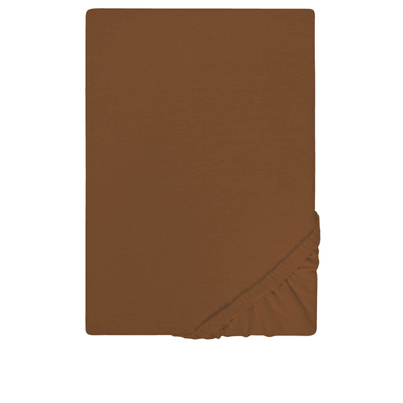 Castell Jersey-Stretch-Spannbetttuch chocolate, 1x 90x190 cm - 100x200 cm