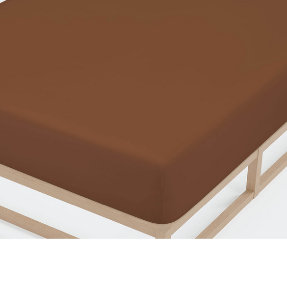 Castell Jersey-Stretch-Spannbetttuch chocolate, 1x 90x190 cm - 100x200 cm