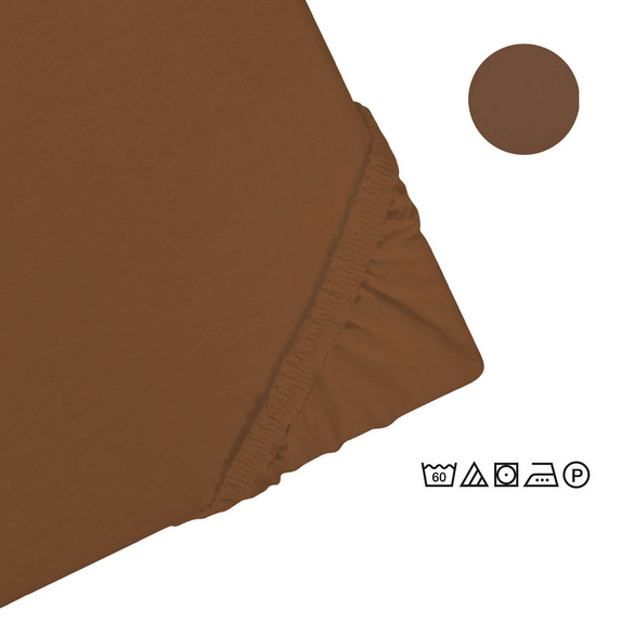 Castell Jersey-Stretch-Spannbetttuch chocolate, 1x 140x200 cm - 160x200 cm