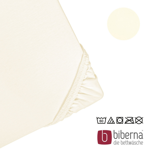 biberna Jersey-Elastic-Topper-Spannbetttuch perlmutt, 1x 90x190 cm - 100x220 cm