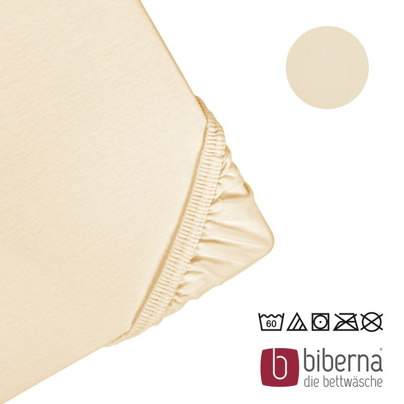 biberna Jersey-Elastic-Topper-Spannbetttuch champagner, 1x 90x190 cm - 100x220 cm