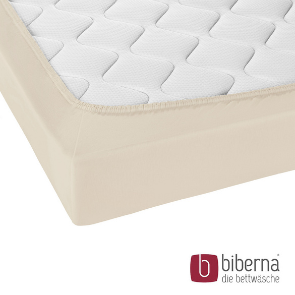 biberna Jersey-Elastic-Topper-Spannbetttuch grau, 1x 140x200 cm - 160x220 cm